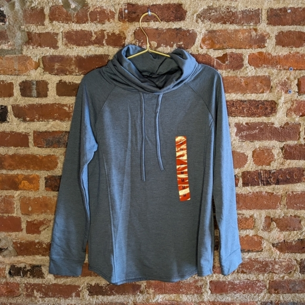 NWT 32 Degrees‎ 32Heat Medium Blue Gray Cowl Neck Pullover Sweater